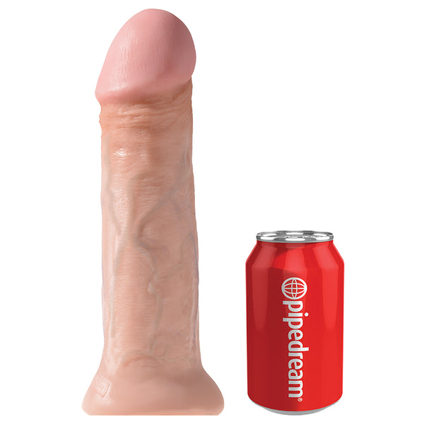 11 inch King Cock compared to a pop can