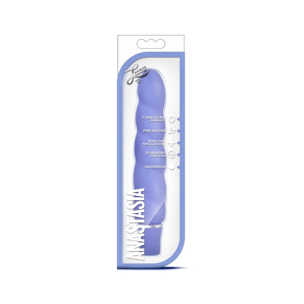 Luxe Anastasia ridged vibrator in periwinkle