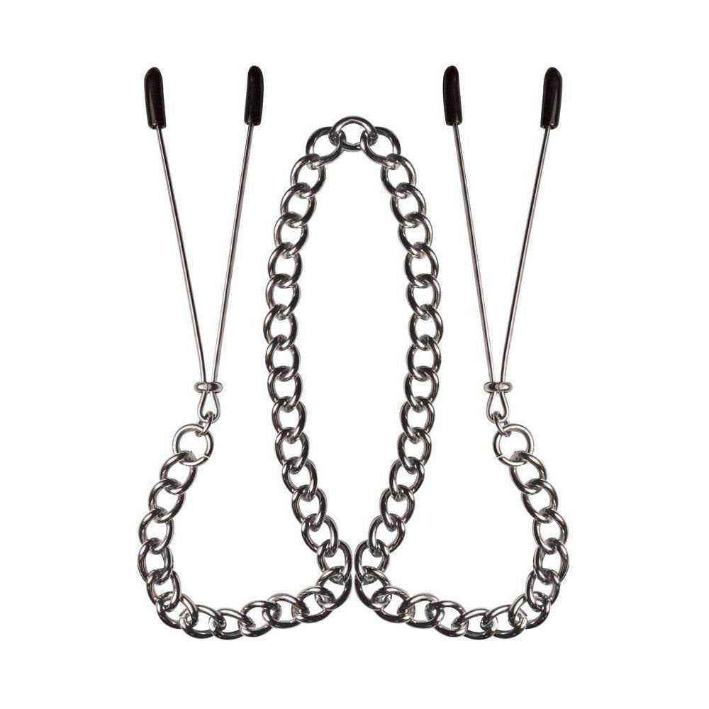 Sex & Mischief BDSM/Kink Tweezer Nipple Clamps w/ Metal Chain