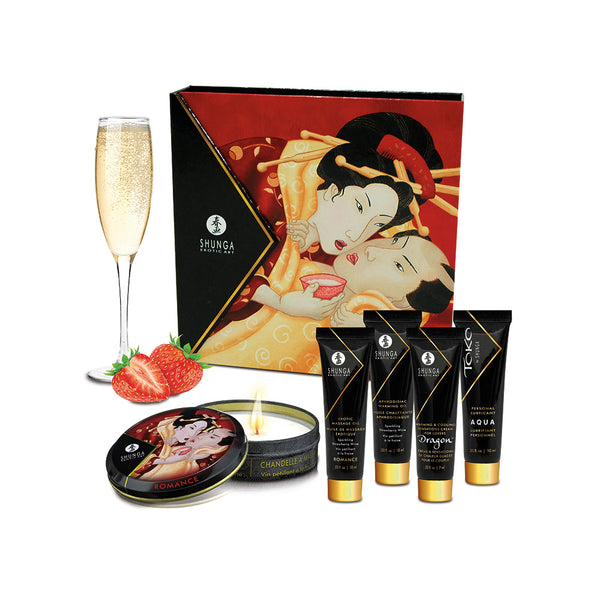 Shunga Geisha Secrets Strawberry 5pc Lovers Gift Set