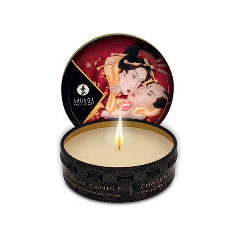 Shunga Geisha Secrets Strawberry Wine Romantic Massage Candle