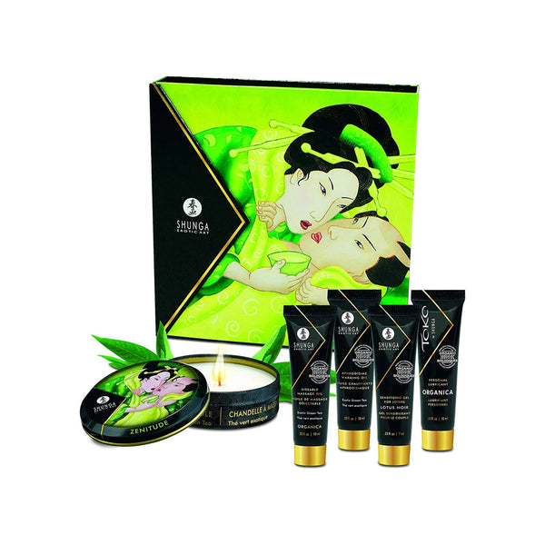 Shunga Geisha's Secrets Collection Exotic Green Tea 5pc Set - Made In Canada